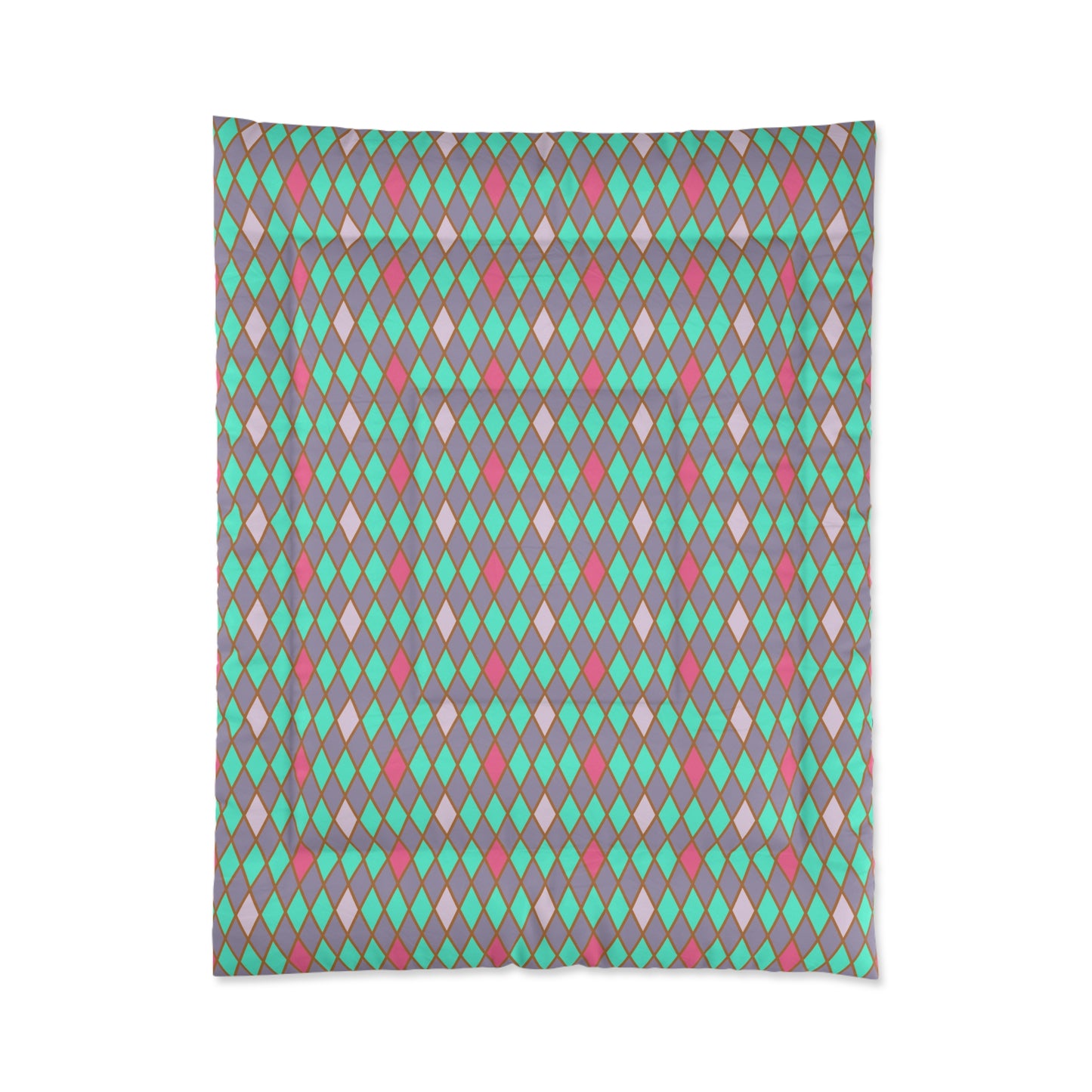 Teal Drift Harlequin Comforter