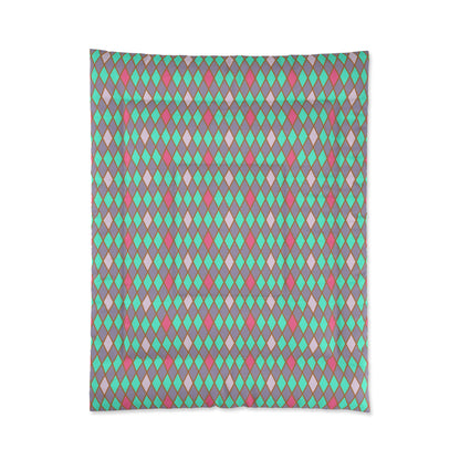 Teal Drift Harlequin Comforter