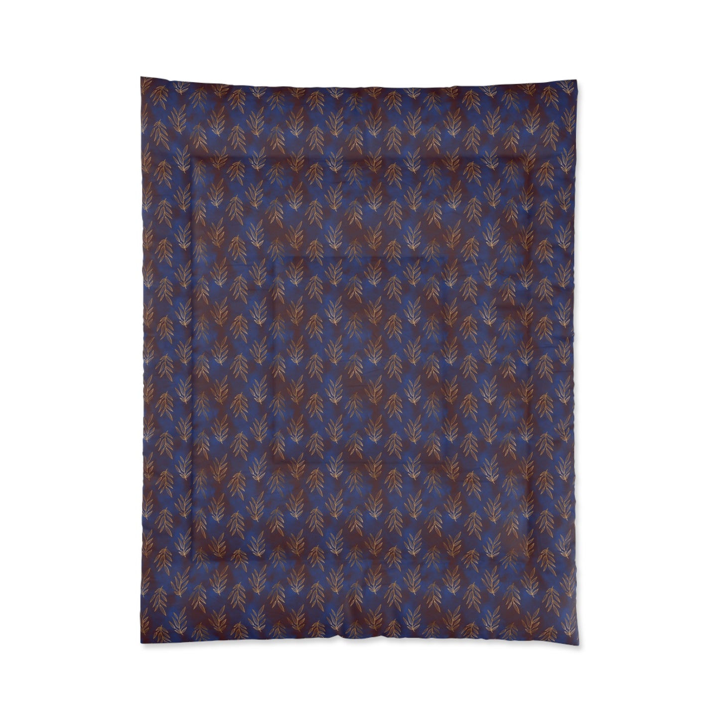 Midnight Gilded Leaves Comforter