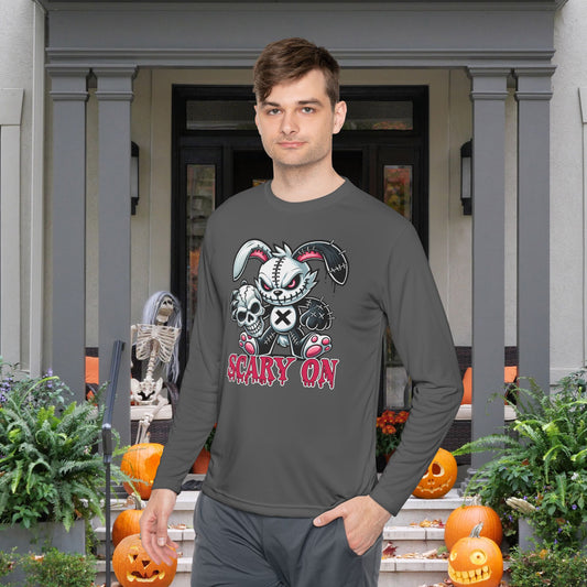 Scary On Voodoo Bunny Adult Long Sleeve Tee
