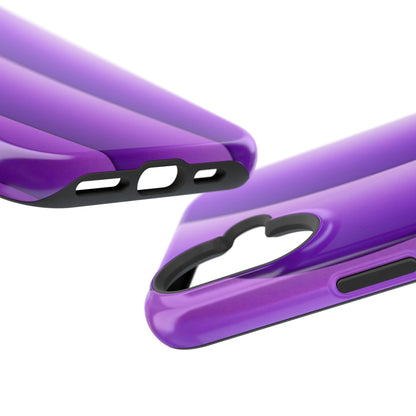 Purple Gradient Stripes MagSafe® Compatible Tough Case for iPhone