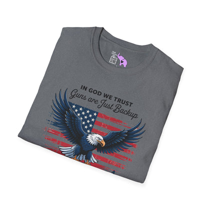 In God We Trust Guns Are Just Backup Adult T-shirt