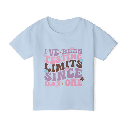 I've Been Testing Limits Since Day One Heavy Cotton™ Toddler T-shirt