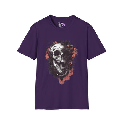 Creepy Skull in Tree Adult T-shirt