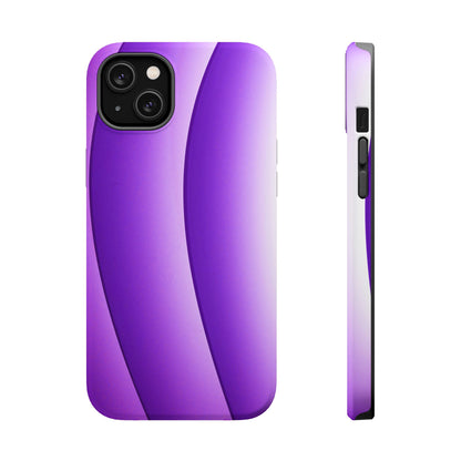 Purple Gradient Stripes MagSafe® Compatible Tough Case for iPhone