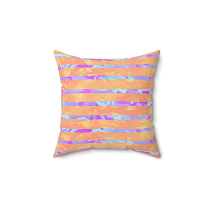 Split Spectrum Camo Throw Pillow