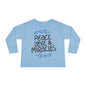 Hanukkah Peace Love & Miracles 2 Toddler Long Sleeve Tee