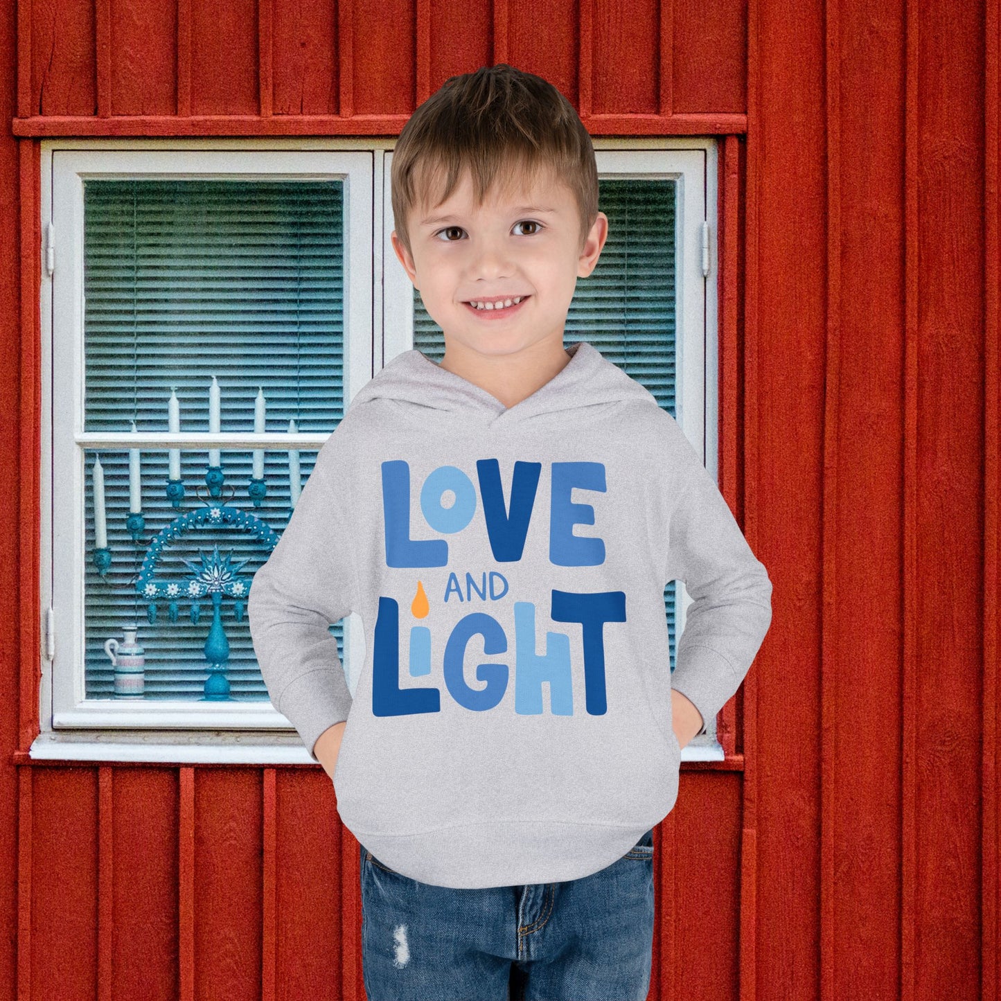 Hanukkah Love & Light 2 Toddler Pullover Fleece Hoodie