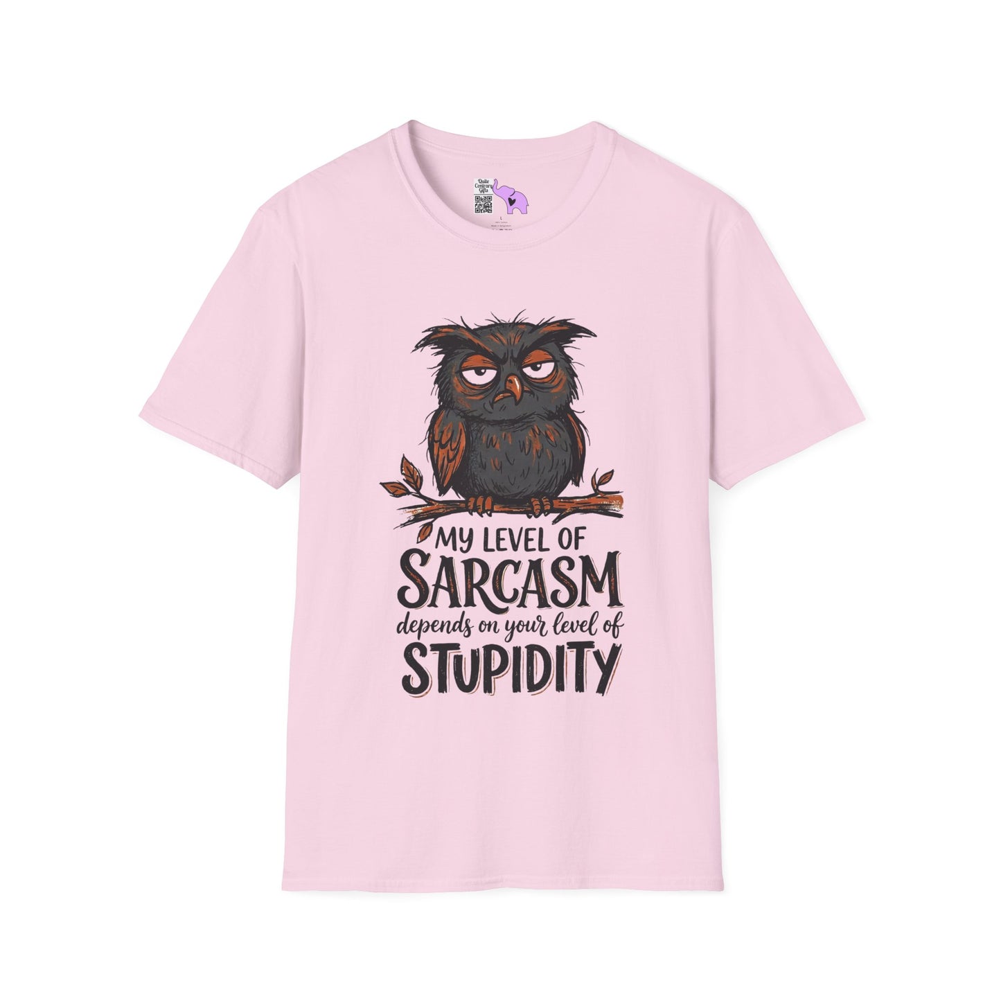 ""My Level of Sarcasm Depends on Your Level of Stupidity (Owl) Adult T-shirt