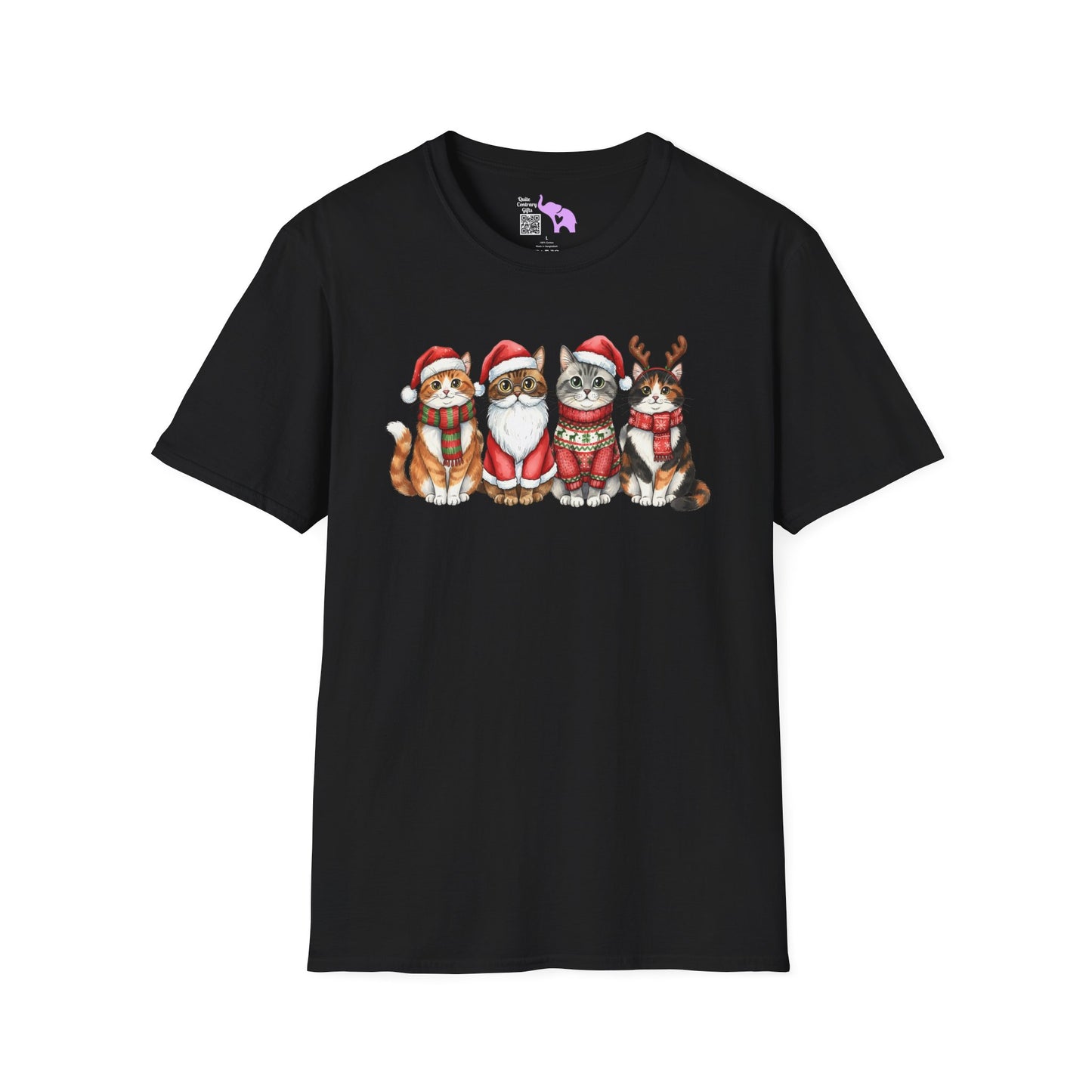Santa Claus Cats Adult T-shirt