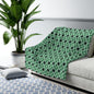 Emerald Pinwheels Fleece Blanket