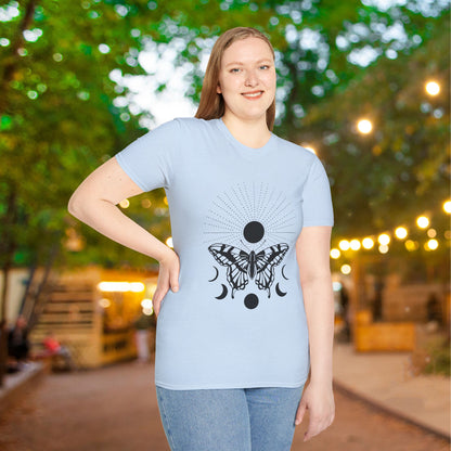 Butterfly w/Sun, Moon, & Stars Adult T-shirt