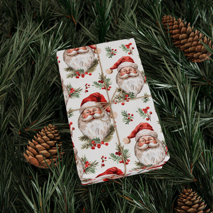 Berry Merry Santa Wrapping Paper