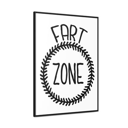 Fart Zone  2 Canvas Wraps, Vertical Frame