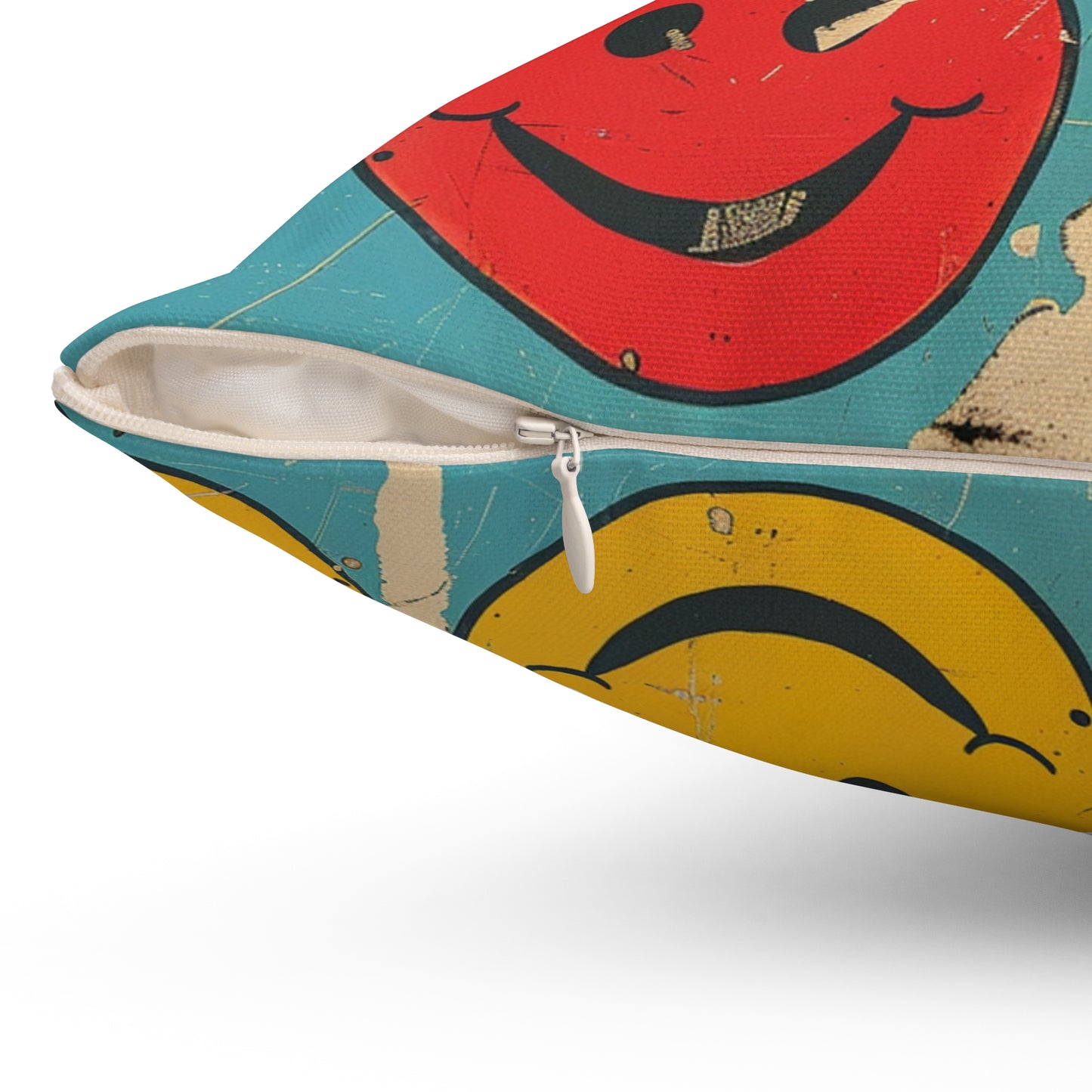Retro Grins Throw Pillow