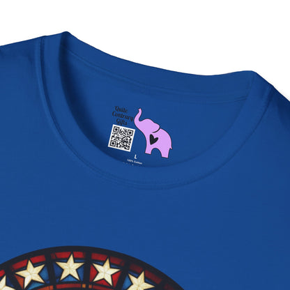 Stained Glass Eagle Adult T-shirt