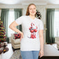 Candy Cane Kitten Adult T-shirt
