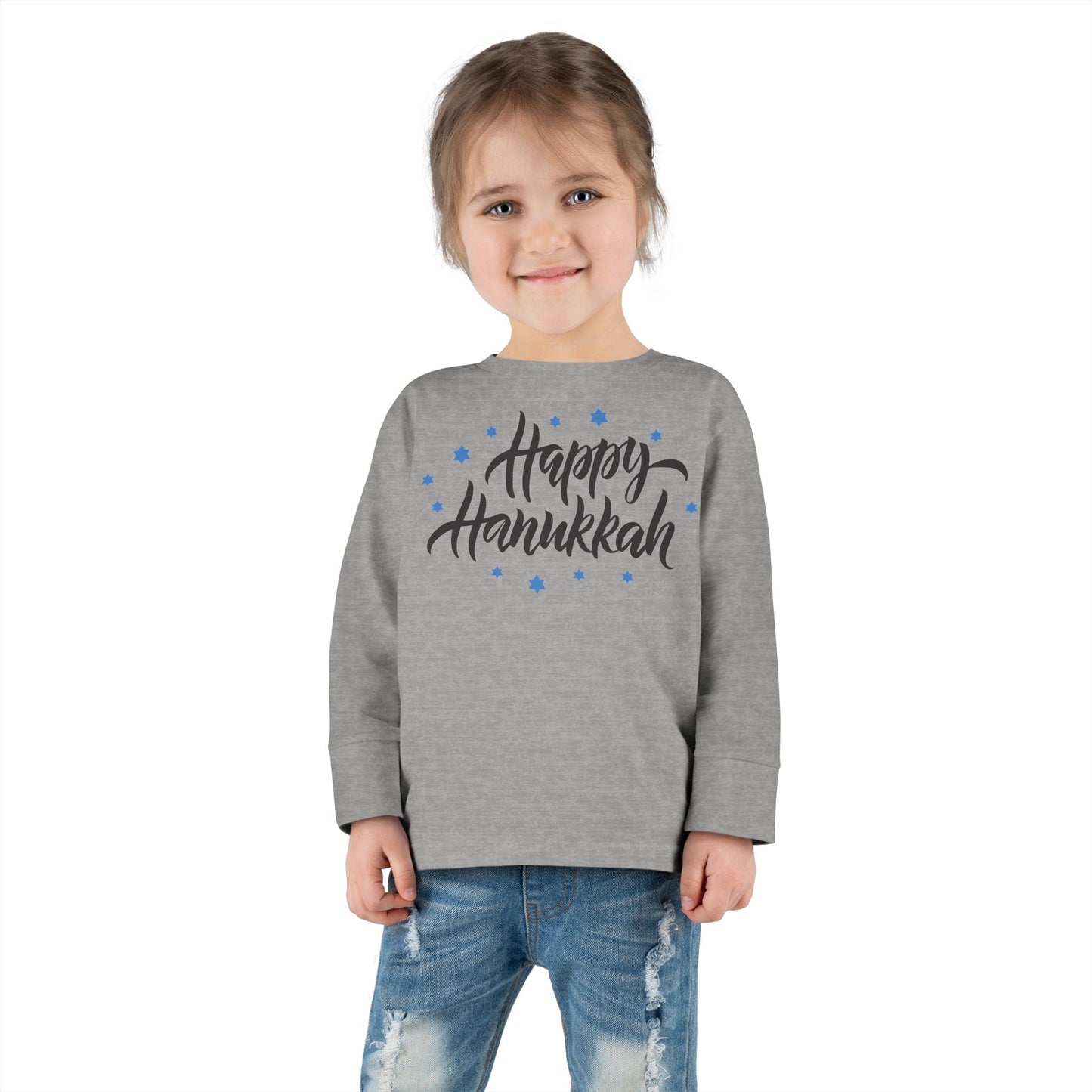 Happy Hanukkah 3 Toddler Long Sleeve Tee