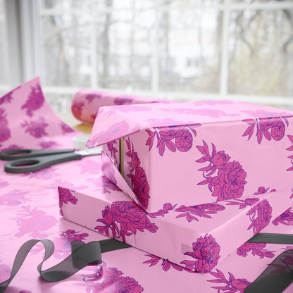 Bubblegum Bloom Peonies Wrapping Paper