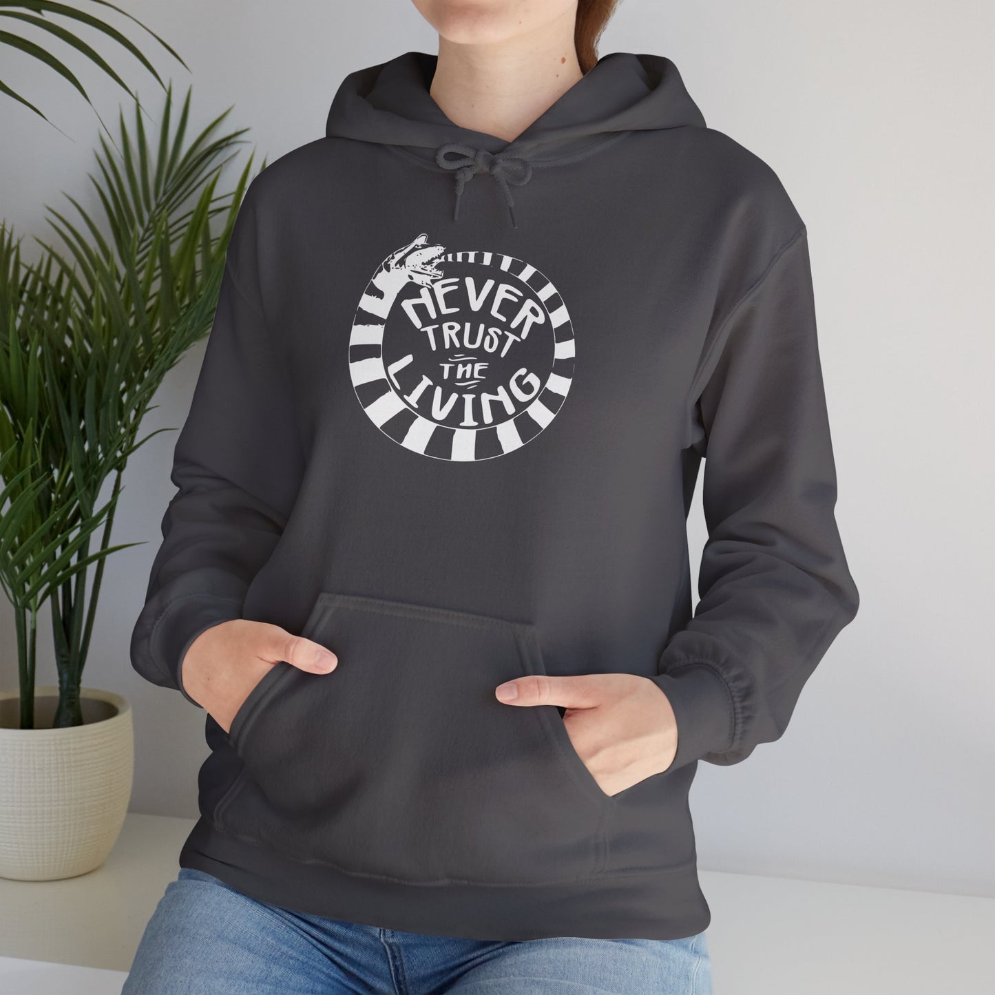 BeetleJuice Never Trust The Living Heavy Blend™ Hooded Sweatshirt