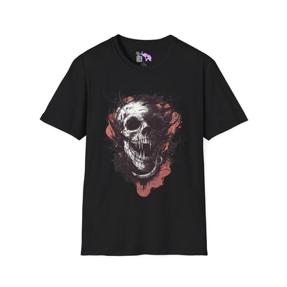 Creepy Skull in Tree Adult T-shirt