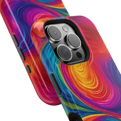Tie Dye Color Swirl MagSafe® Compatible Tough Case for iPhone