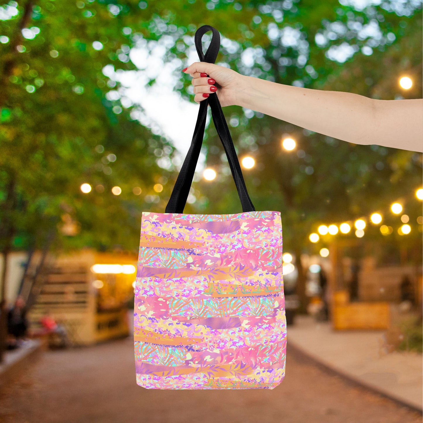 Wild Tropic Collage Canvas Tote Bag