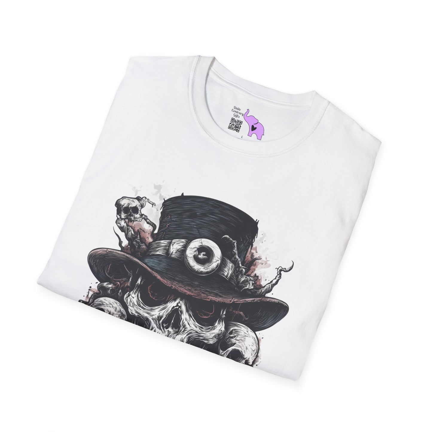 Creepy Skulls w/Top Hat Adult T-shirt