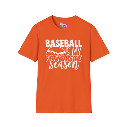 Baseball Is My Favorite Season Adult T-shirt