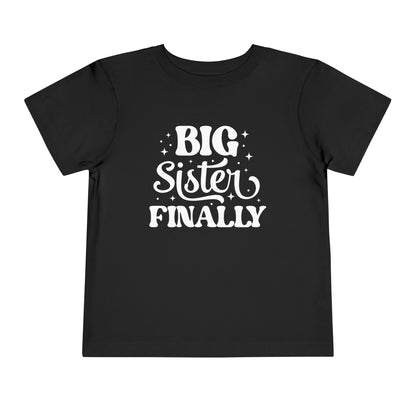 Big Sister Finally (Stars) Toddler Tee