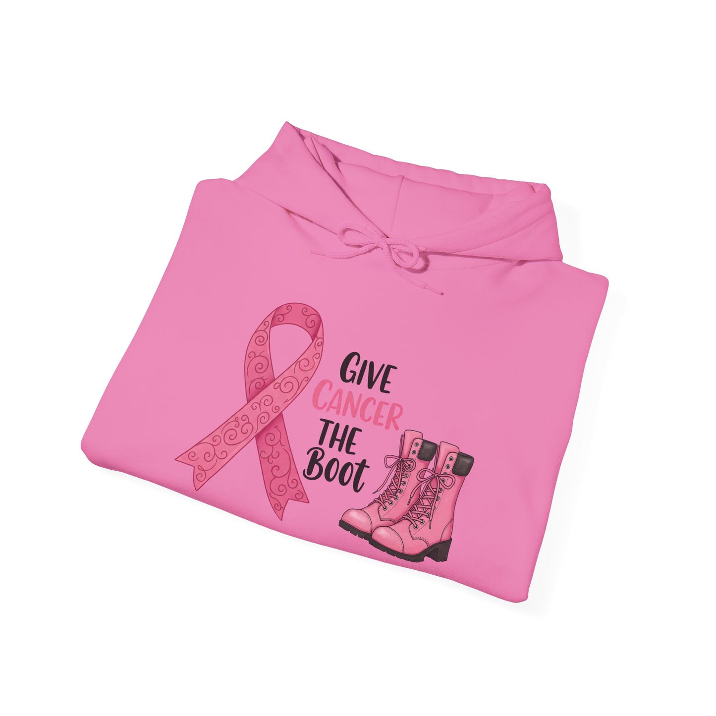 Give Cancer The Boot AdultHeavy Blend™ Hoodie