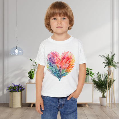 Feathery Heart Heavy Cotton™ Toddler T-shirt