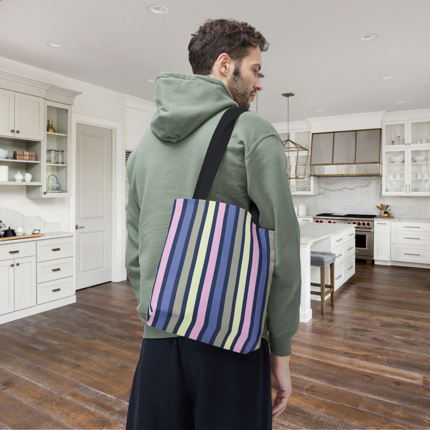 Earthy Stripes Canvas Tote Bag