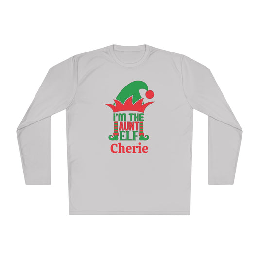 I'm The Aunt Elf Personalized Adult Long Sleeve Tee