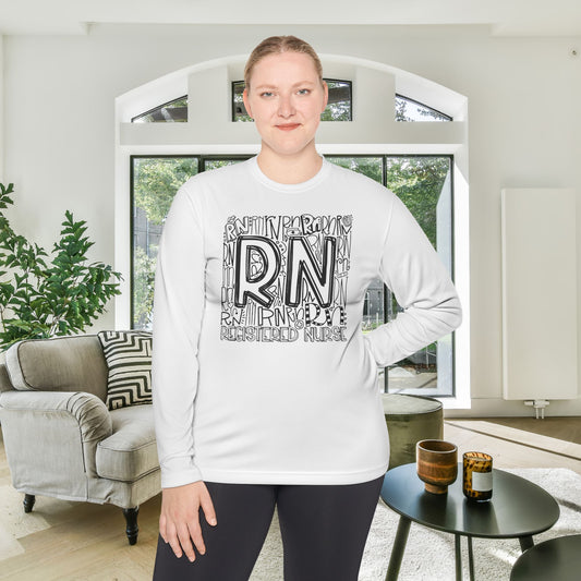 Registered Nurse Typography Adult Long Sleeve Tee