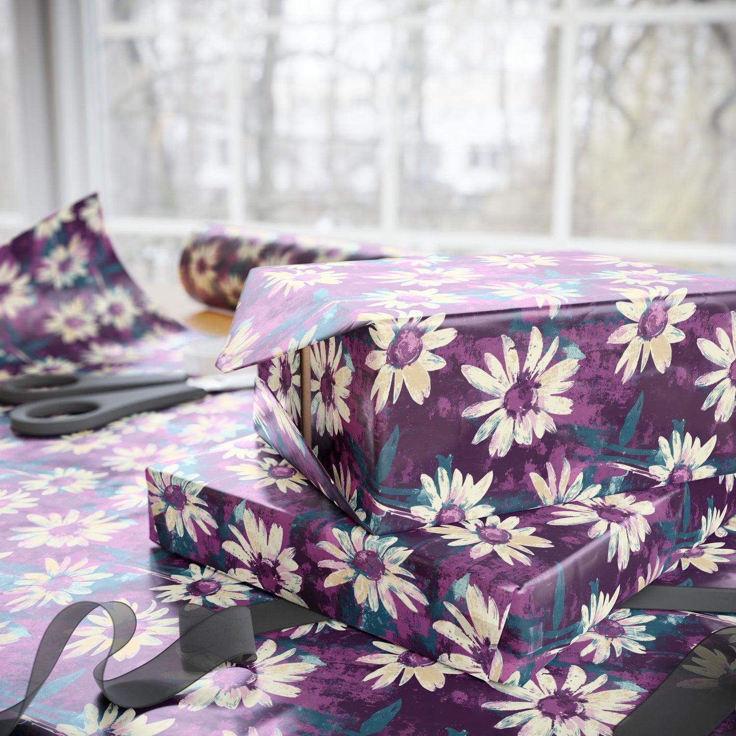 Twilight Daisy Meadow Wrapping Paper