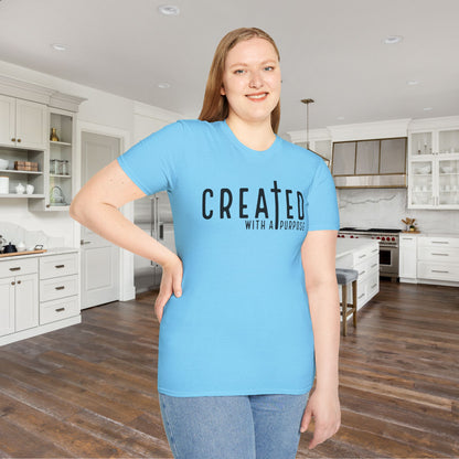 Created With A Purpose (with Cross) Adult T-shirt