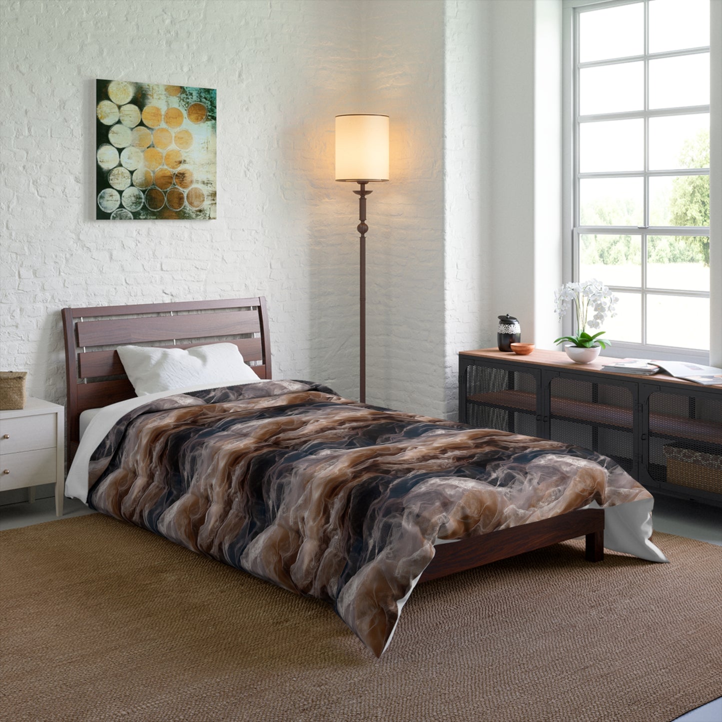 Dawnveil Sheer & Lace Basic Bedding Set