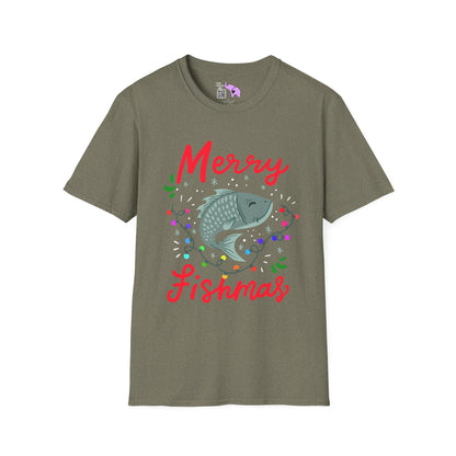 Merry Fishmas (Fish) Adult T-shirt