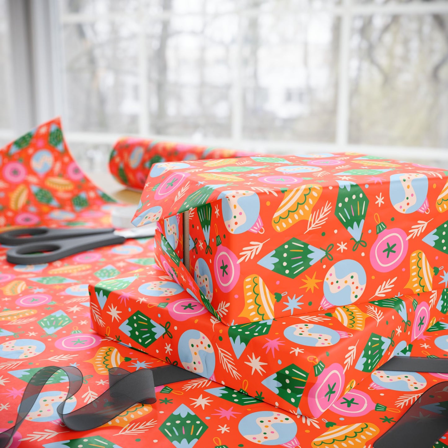 Yuletide Baubles Wrapping Paper