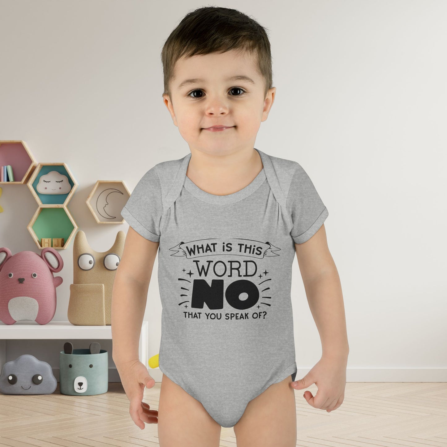 What Is This Word No That You Speak Of? Baby Rib Bodysuit