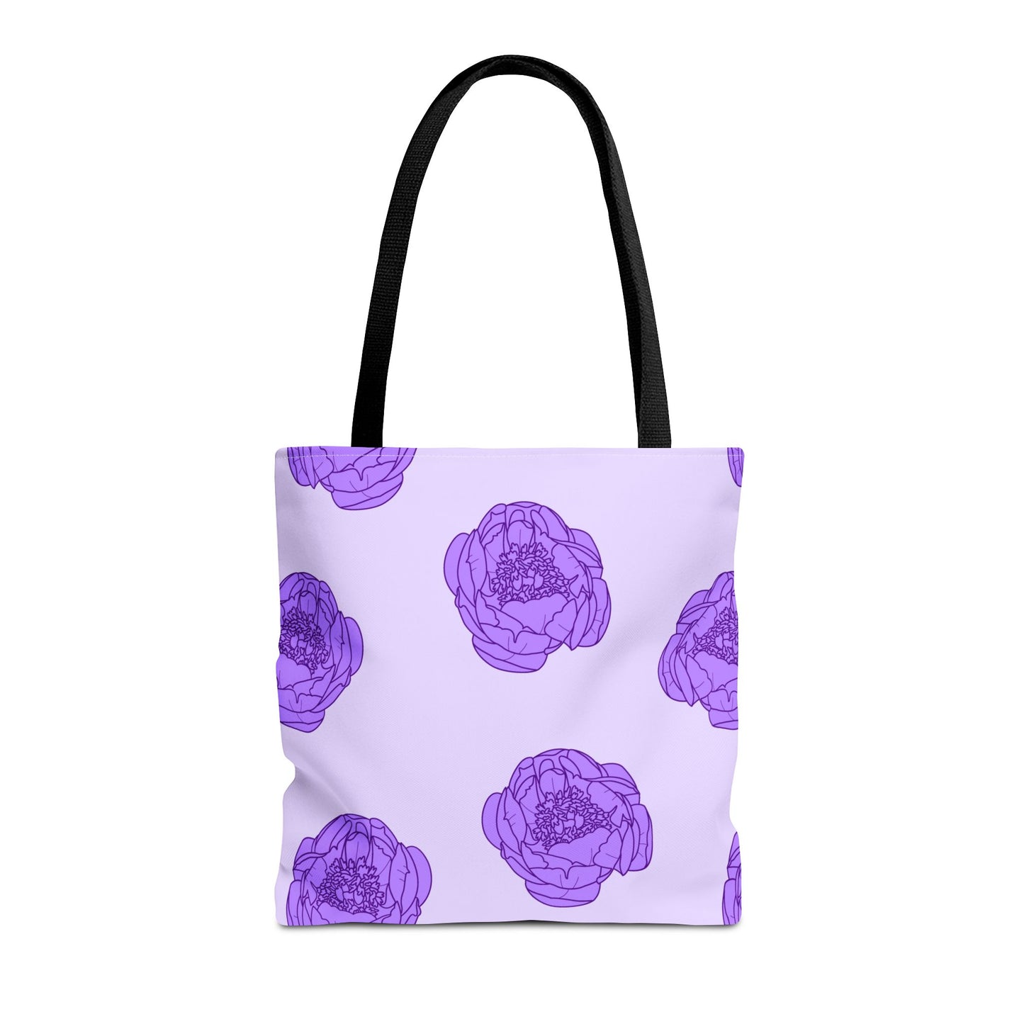 Lilac Mist Peonies Canvas Tote Bag