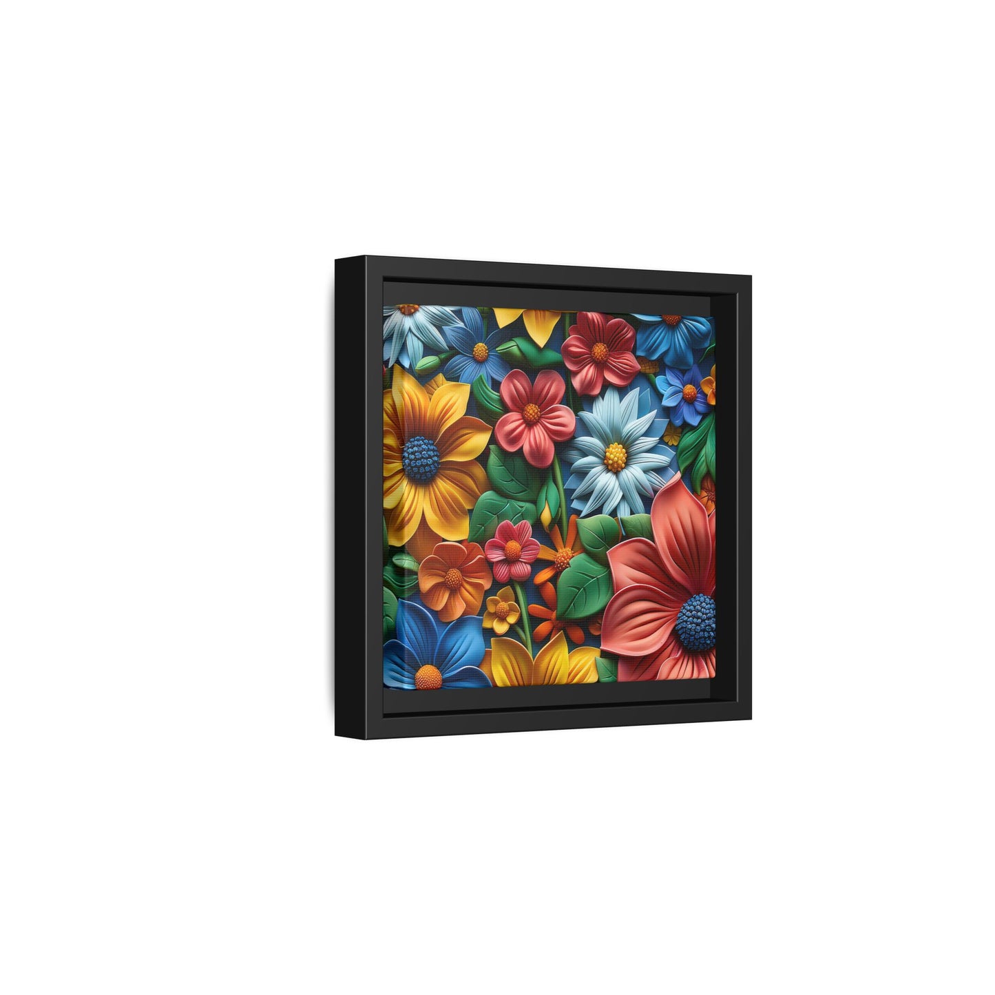 Vived 3D Flowers Framed Canvas Art