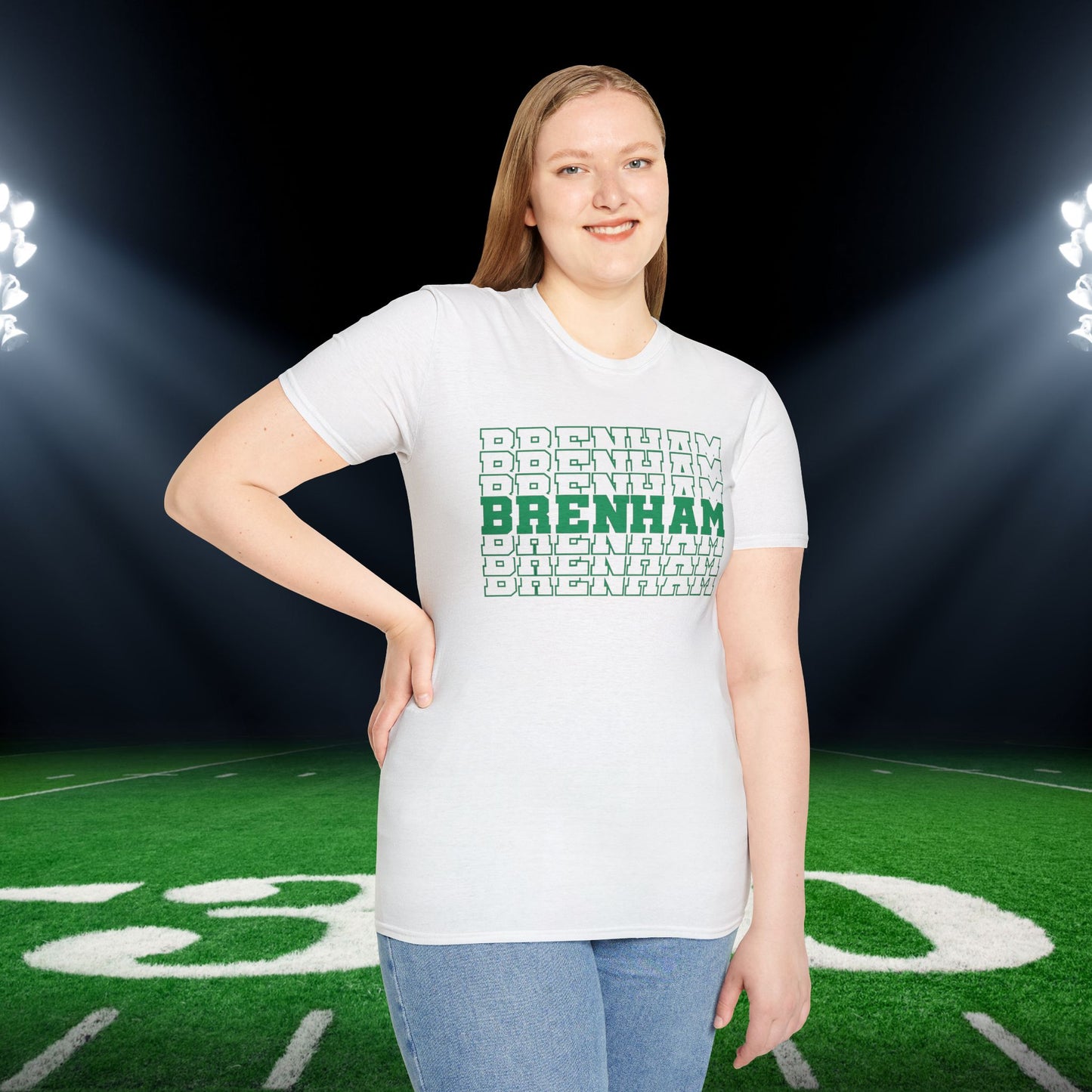 Brenham (Stacked) Adult T-shirt