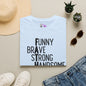 Father-Funny, Brave, Strong, Handsome, Protective, Friend Adult T-shirt
