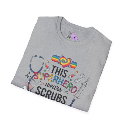 This Superhero Wears Scrubs Adult T-shirt