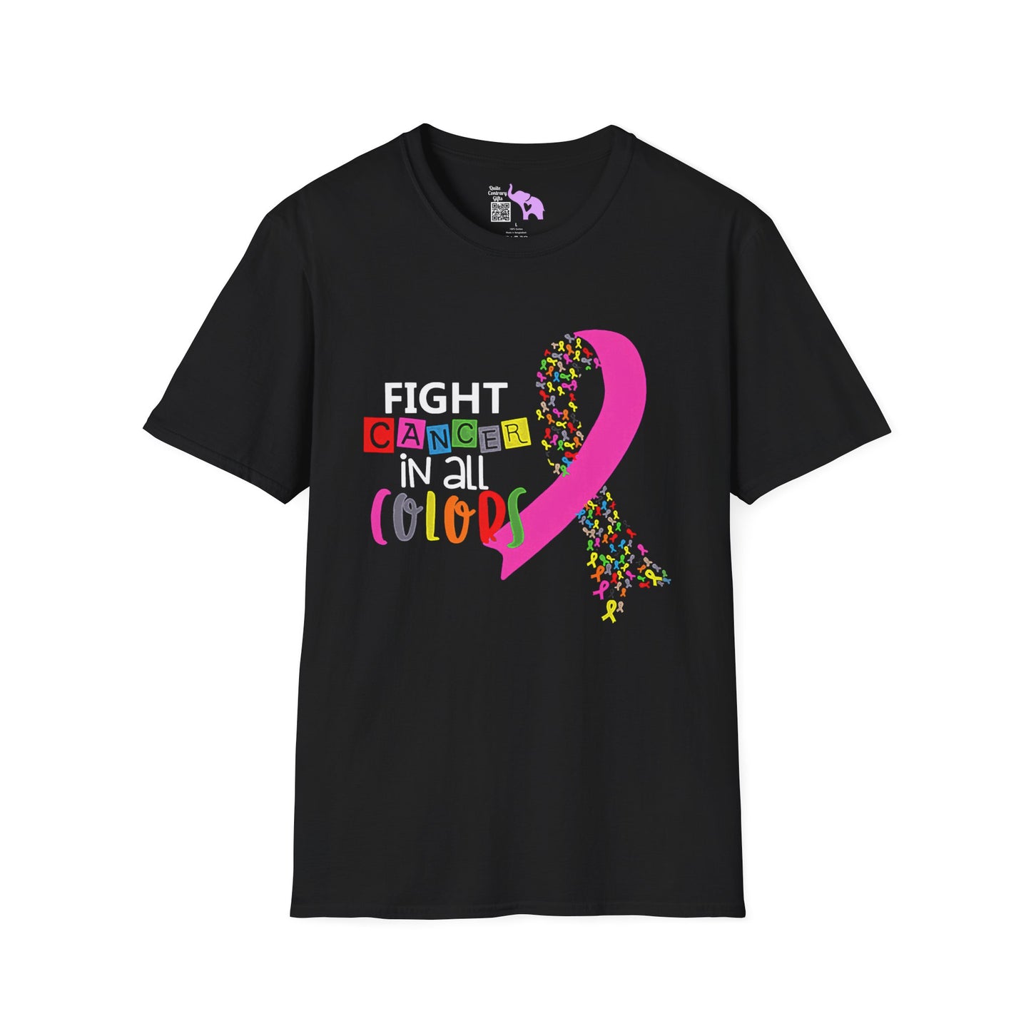 Fight Cancer All Colors 2 Adult T-shirt