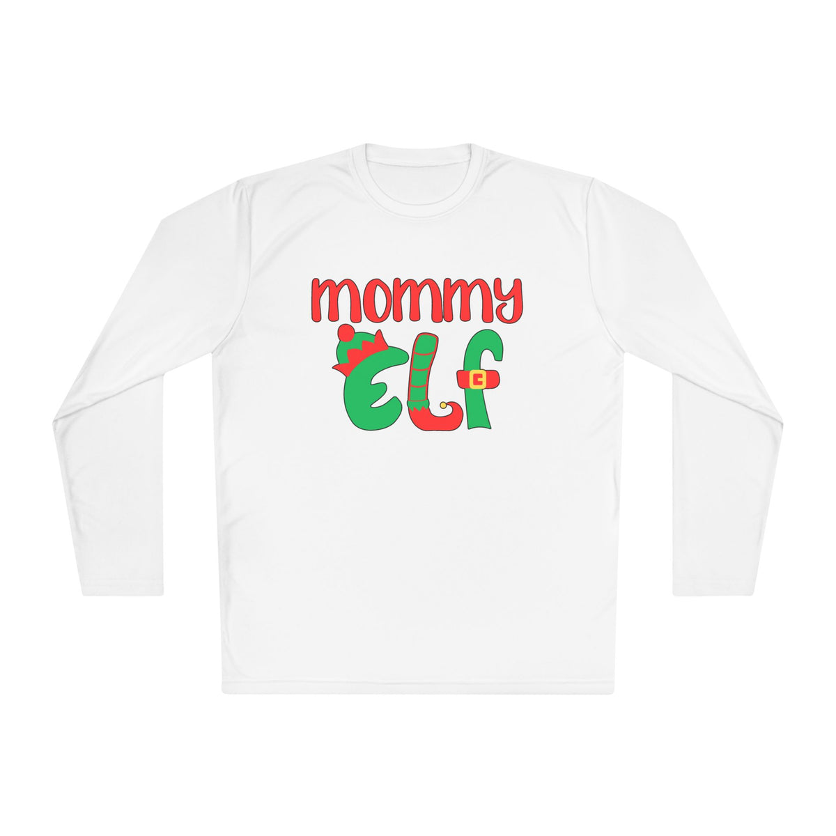 Mommy Elf Adult Long Sleeve Tee