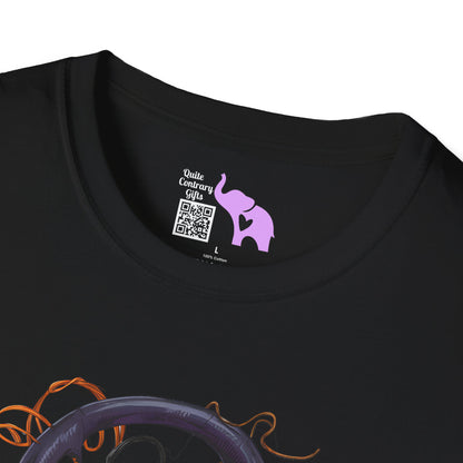 Spooky Pumpkin Yarn Basket Adult T-shirt