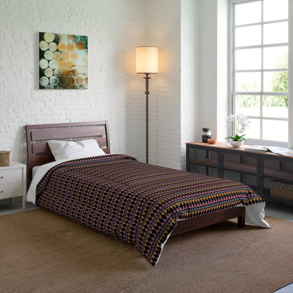 Midnight Clay Cairn Stripes Comforter